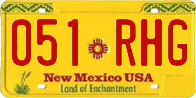NM license plate 051RHG