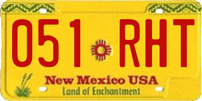 NM license plate 051RHT