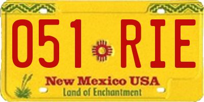 NM license plate 051RIE