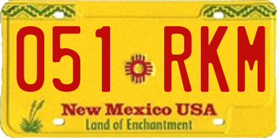 NM license plate 051RKM