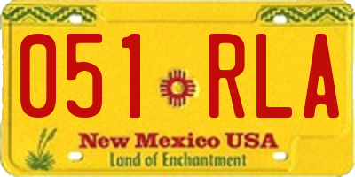 NM license plate 051RLA