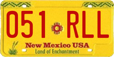 NM license plate 051RLL