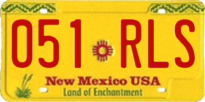 NM license plate 051RLS