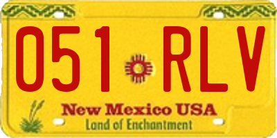 NM license plate 051RLV