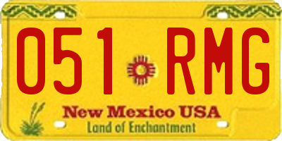 NM license plate 051RMG