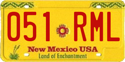 NM license plate 051RML