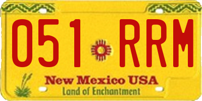 NM license plate 051RRM
