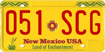 NM license plate 051SCG