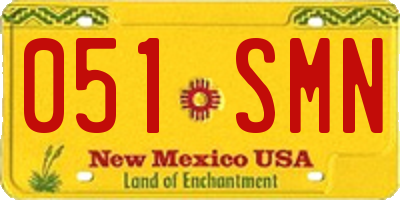 NM license plate 051SMN