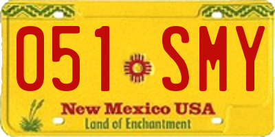 NM license plate 051SMY
