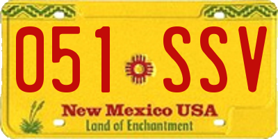 NM license plate 051SSV