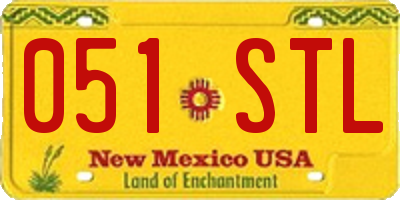 NM license plate 051STL