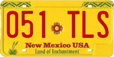 NM license plate 051TLS