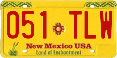 NM license plate 051TLW