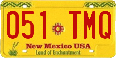 NM license plate 051TMQ
