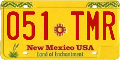 NM license plate 051TMR