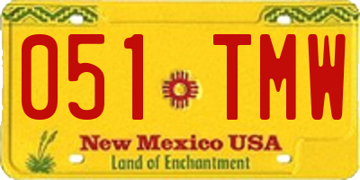 NM license plate 051TMW