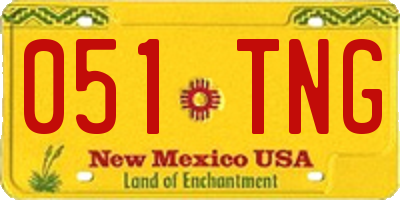 NM license plate 051TNG