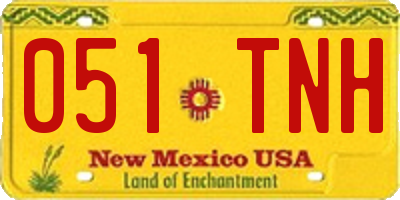 NM license plate 051TNH