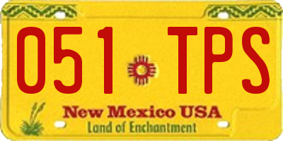 NM license plate 051TPS
