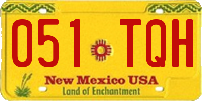 NM license plate 051TQH