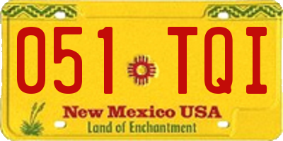 NM license plate 051TQI