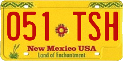 NM license plate 051TSH