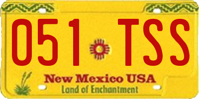 NM license plate 051TSS