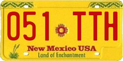 NM license plate 051TTH