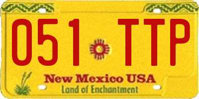 NM license plate 051TTP