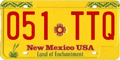 NM license plate 051TTQ