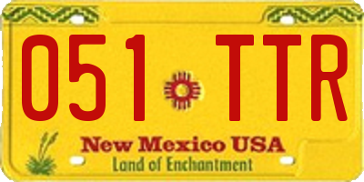 NM license plate 051TTR