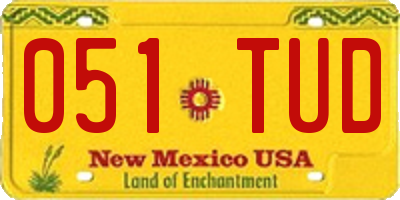 NM license plate 051TUD