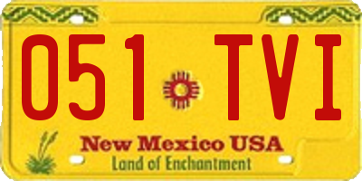NM license plate 051TVI