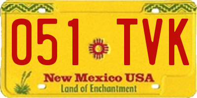 NM license plate 051TVK