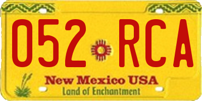 NM license plate 052RCA