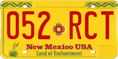 NM license plate 052RCT