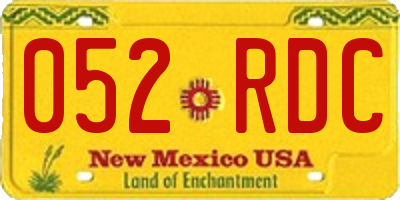 NM license plate 052RDC