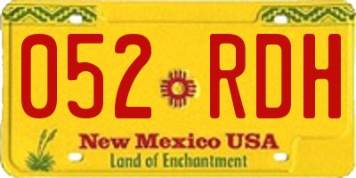 NM license plate 052RDH