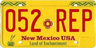 NM license plate 052REP