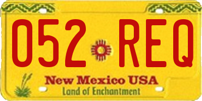 NM license plate 052REQ