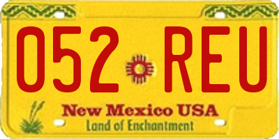 NM license plate 052REU
