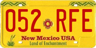 NM license plate 052RFE