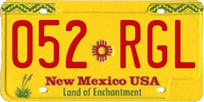 NM license plate 052RGL