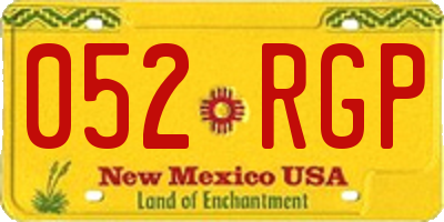 NM license plate 052RGP