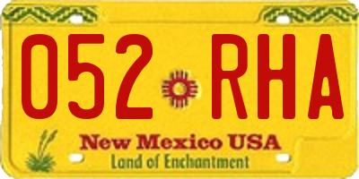 NM license plate 052RHA