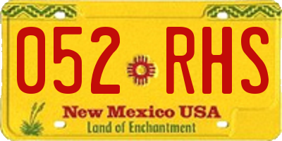 NM license plate 052RHS