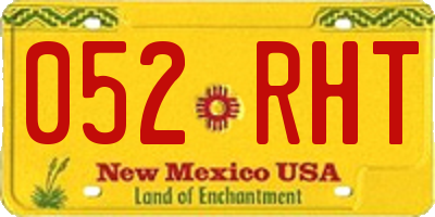 NM license plate 052RHT