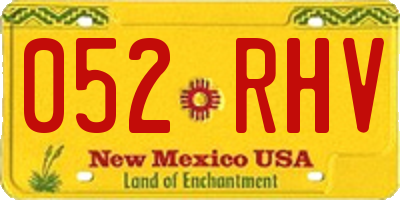 NM license plate 052RHV