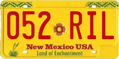 NM license plate 052RIL
